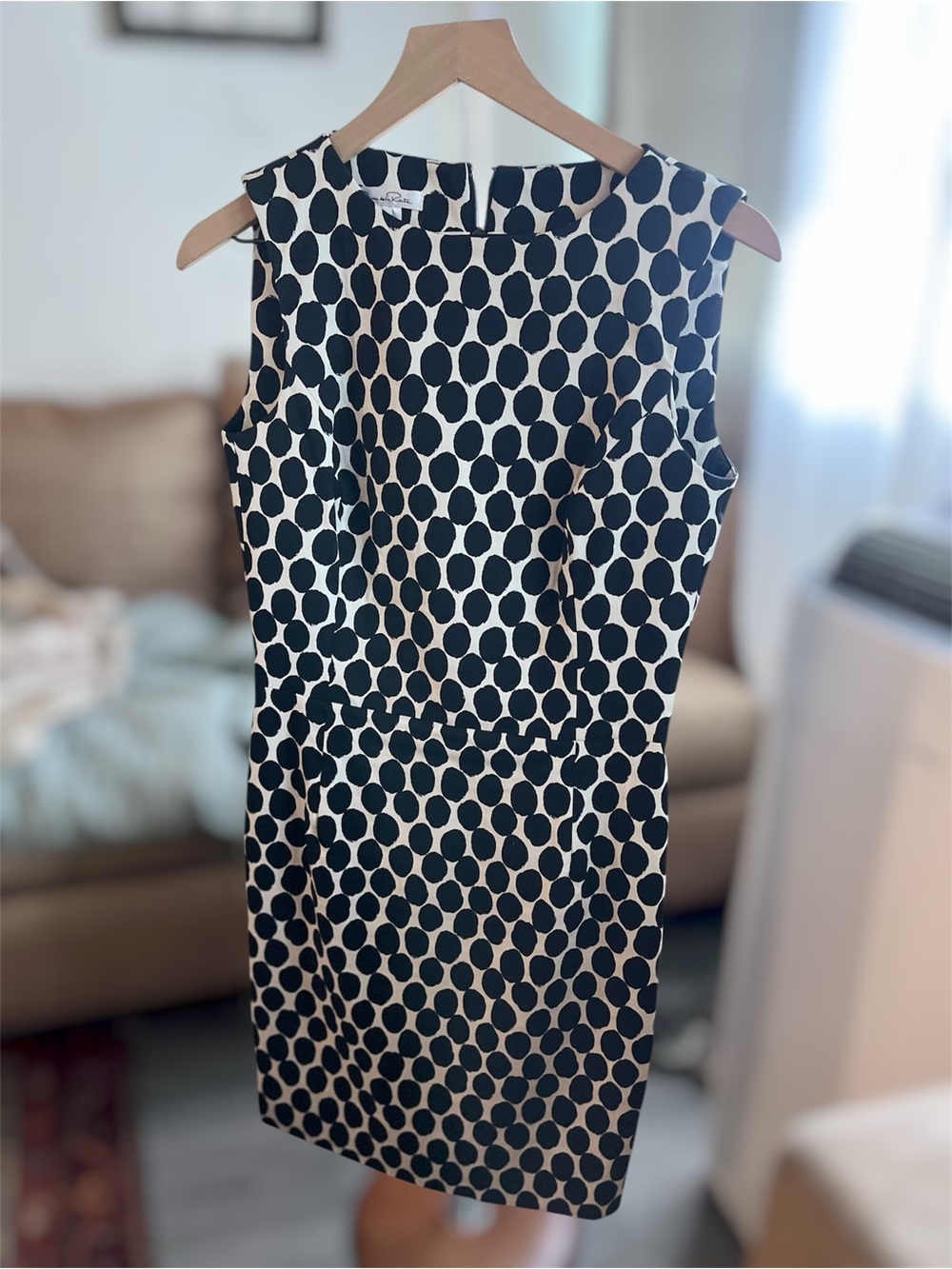 Oscar de la Renta Silk Polka Dot Sheath Dress - Size 4 (Resort 2015)